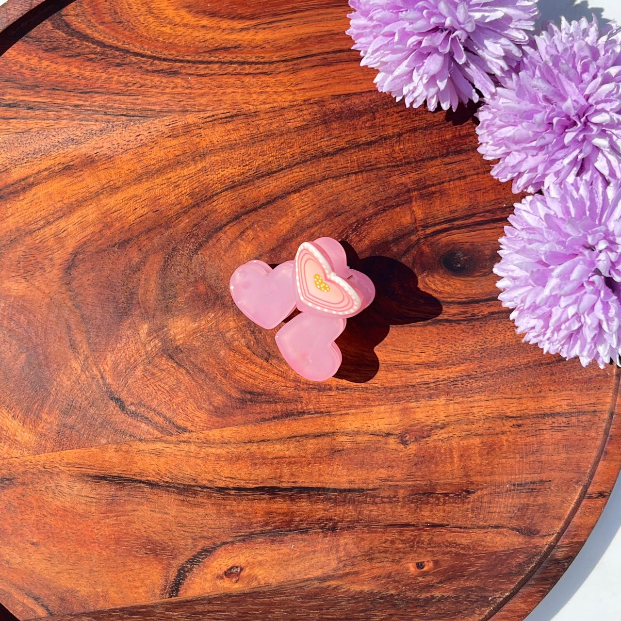 Honey Heart Accent Hair Claw - Medium 5cm