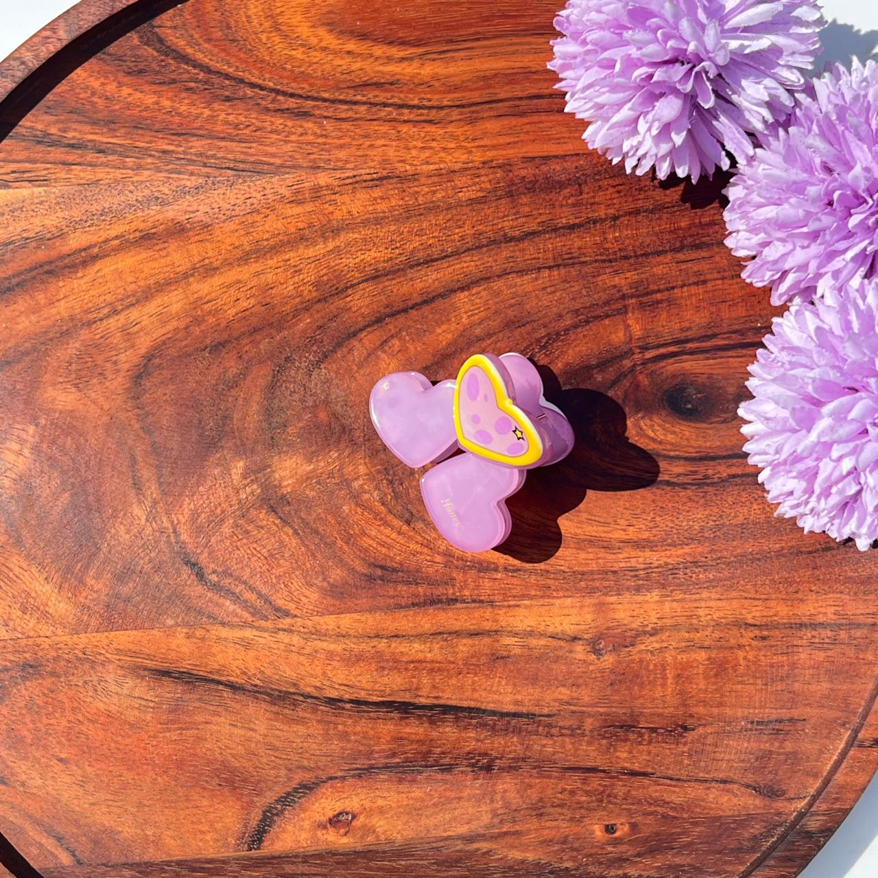 Honey Heart Accent Hair Claw - Medium 5cm