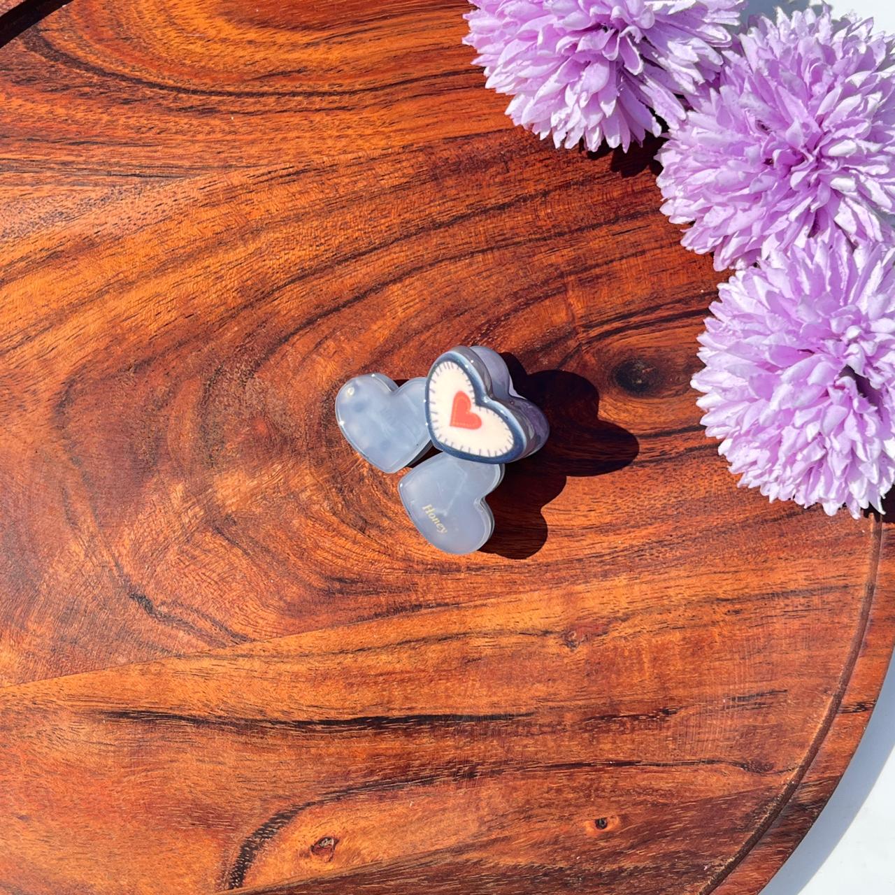 Honey Heart Accent Hair Claw - Medium 5cm