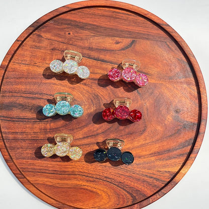 Galaxy Glitter Trio Hair Clutcher - Medium