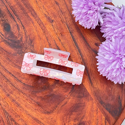 Elegant Acrylic Printed Hair Clutcher - 8.5cm