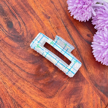 Elegant Acrylic Printed Hair Clutcher - 8.5cm