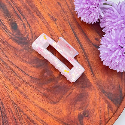 Elegant Acrylic Printed Hair Clutcher - 8.5cm