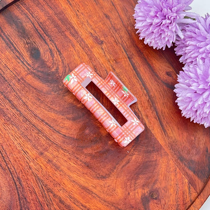 Elegant Acrylic Printed Hair Clutcher - 8.5cm