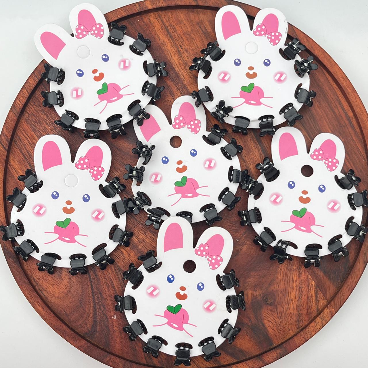 Mini Butterfly Hair Clutcher Set Black (pack of 10)