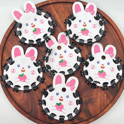 Mini Butterfly Hair Clutcher Set Black (pack of 10)