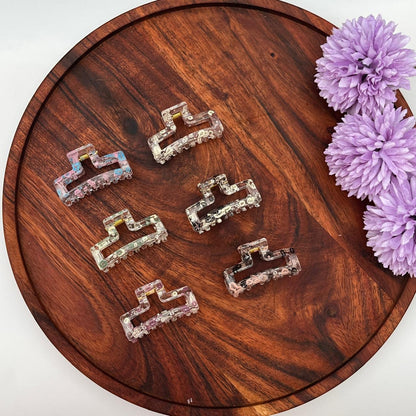 Boefini Floral Transparent Hair Clutcher - small to medium