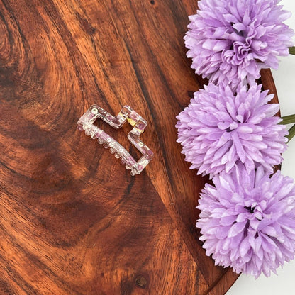 Boefini Floral Transparent Hair Clutcher - small to medium