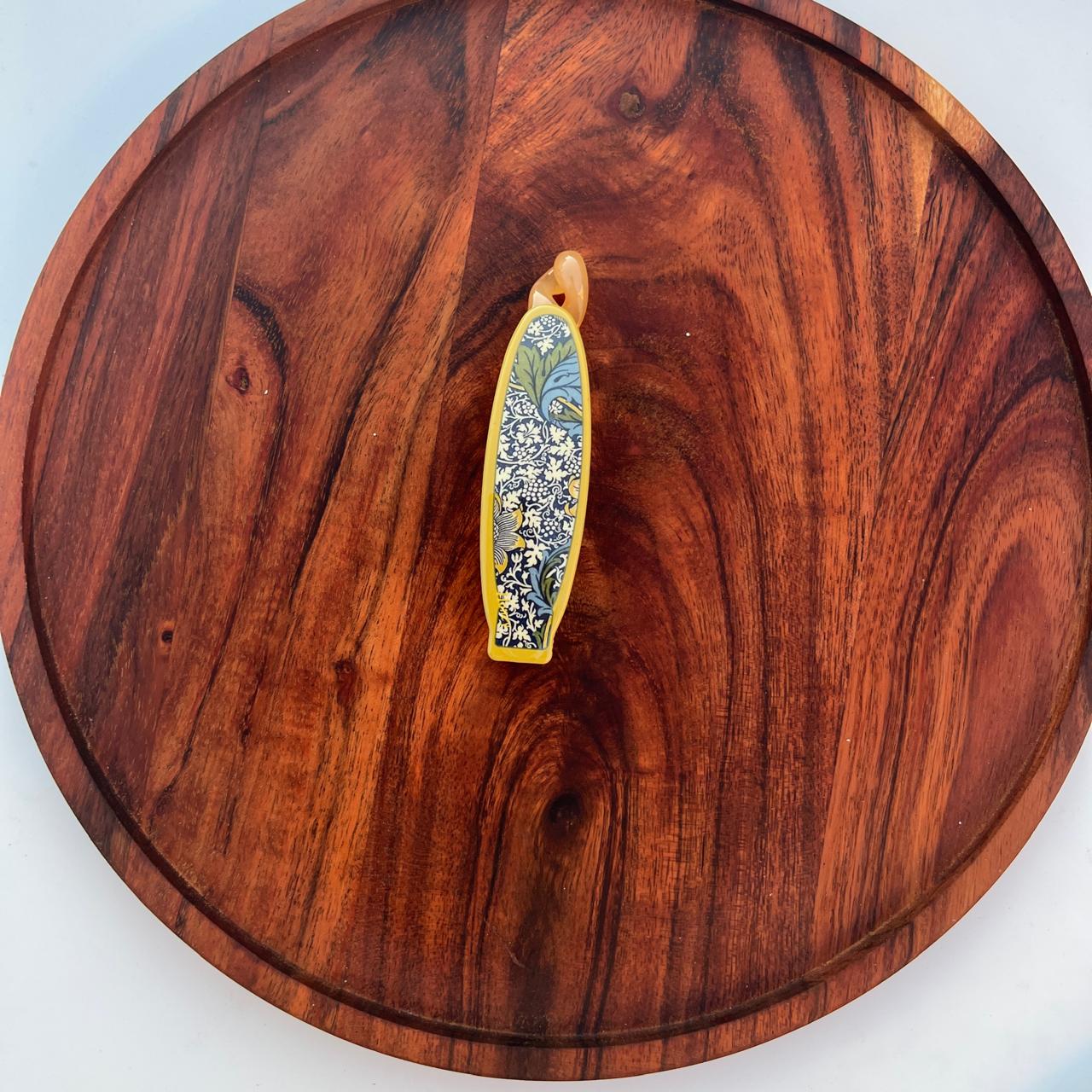 Honey Vintage Bloom Printed Banana Clip - 10cm