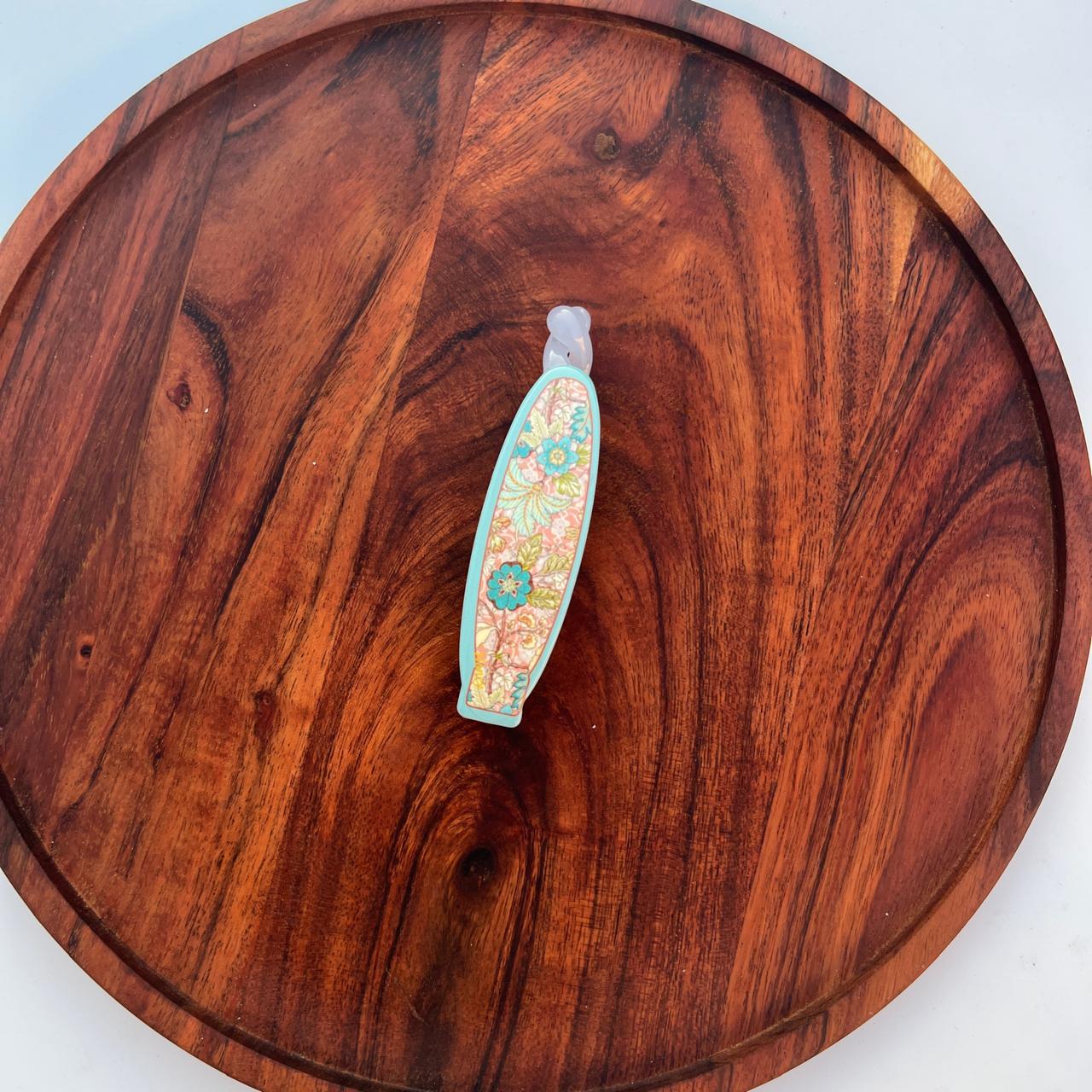 Honey Vintage Bloom Printed Banana Clip - 10cm