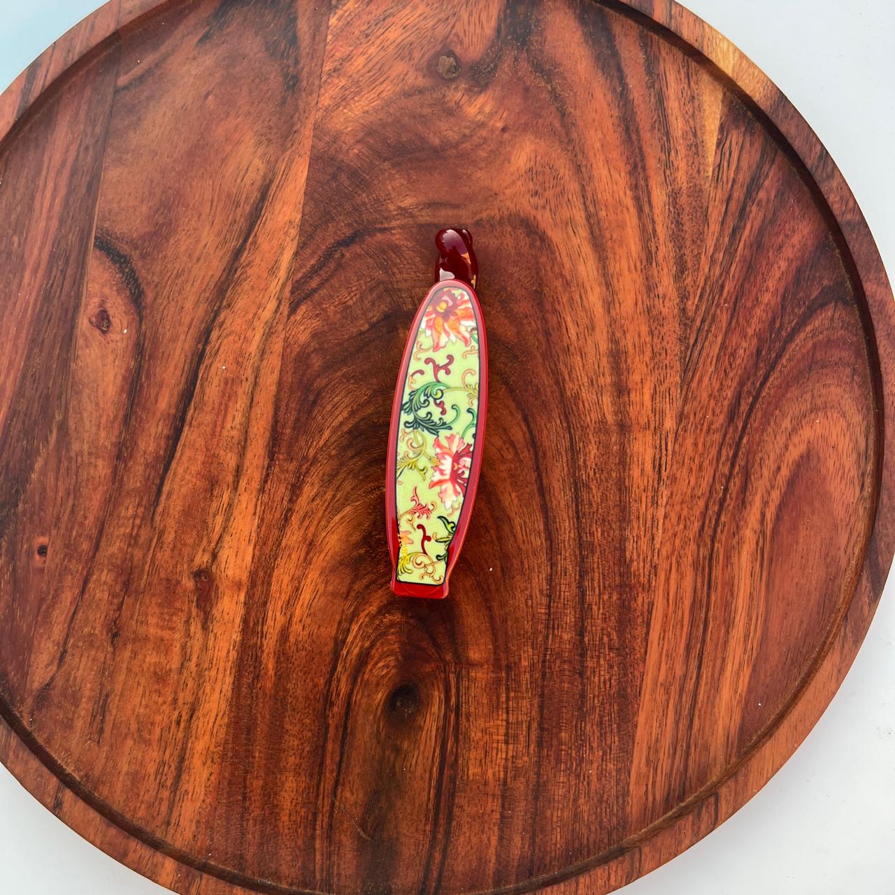 Honey Vintage Bloom Printed Banana Clip - 10cm