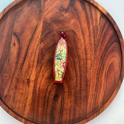 Honey Vintage Bloom Printed Banana Clip - 10cm