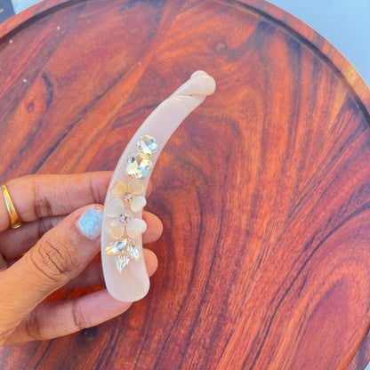 Boefini Blossom Crystal Banana Clip Collection -10cm