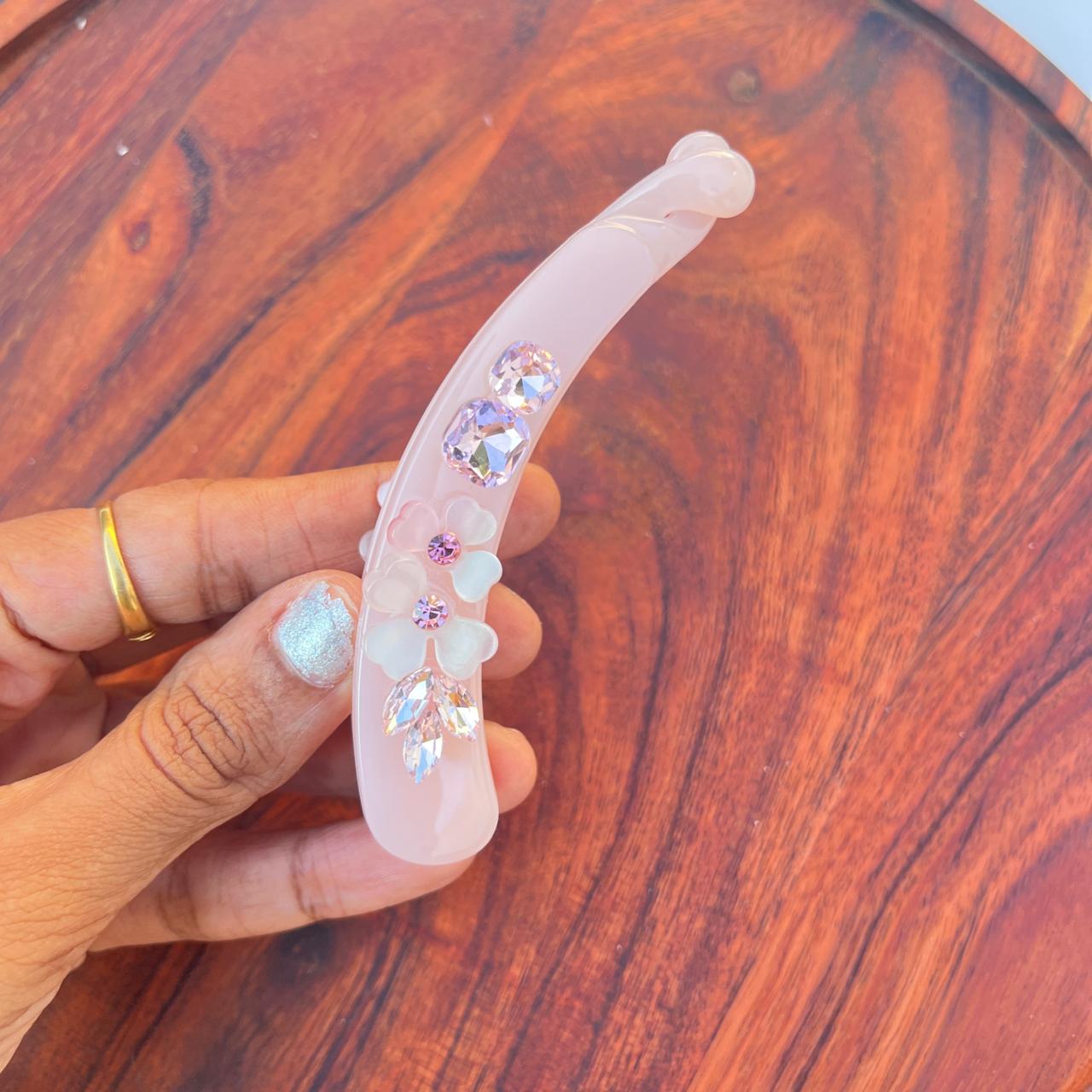 Boefini Blossom Crystal Banana Clip Collection -10cm