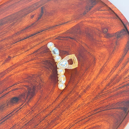 Royal Oval Pearl Claw Clip - Medium