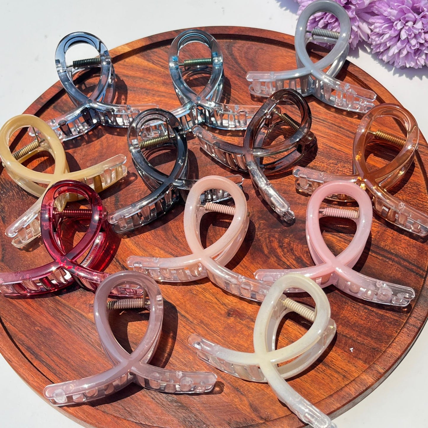 Dual Tone Loop Claw Clip - 8cm