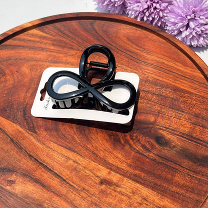 Dark tone Loop Bow Claw Clip - 8cm