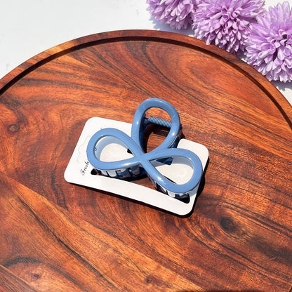Dark tone Loop Bow Claw Clip - 8cm