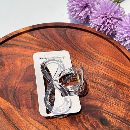 Dark tone Loop Bow Claw Clip - 8cm