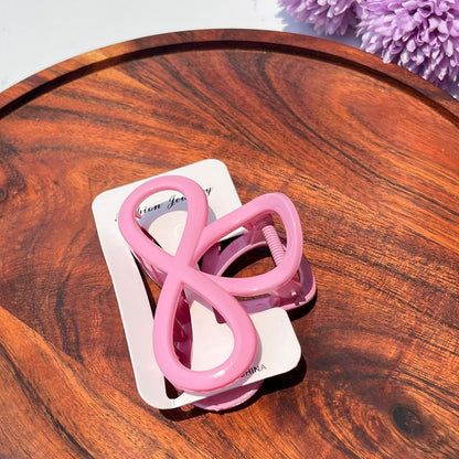 Dark tone Loop Bow Claw Clip - 8cm