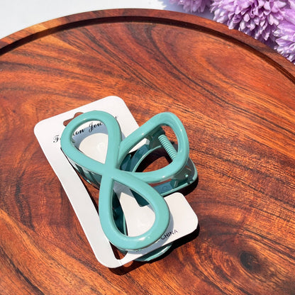 Dark tone Loop Bow Claw Clip - 8cm