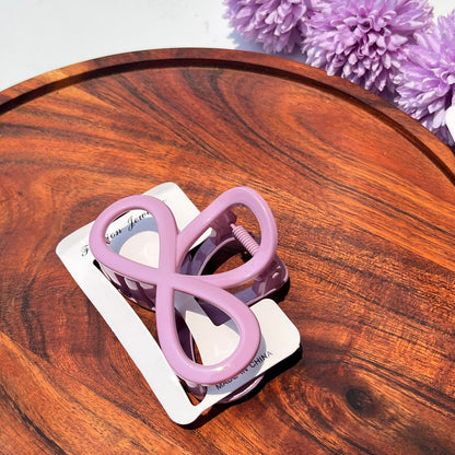 Dark tone Loop Bow Claw Clip - 8cm