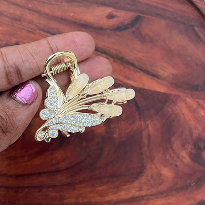 Crystal Leaf Luxe Claw Clip - Medium 5cm