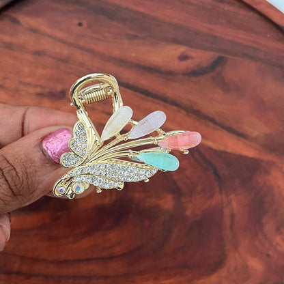 Crystal Leaf Luxe Claw Clip - Medium 5cm