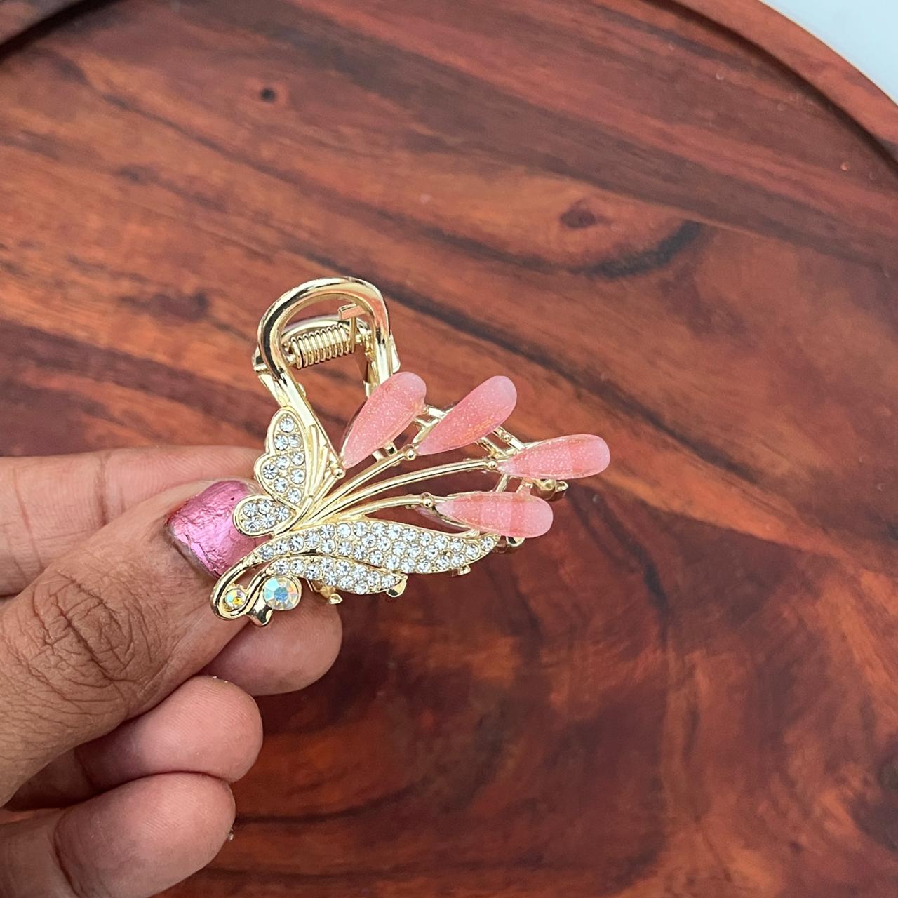 Crystal Leaf Luxe Claw Clip - Medium 5cm