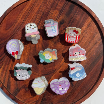 Glitter Kawaii Treats Claw Clips - 5cm Medium