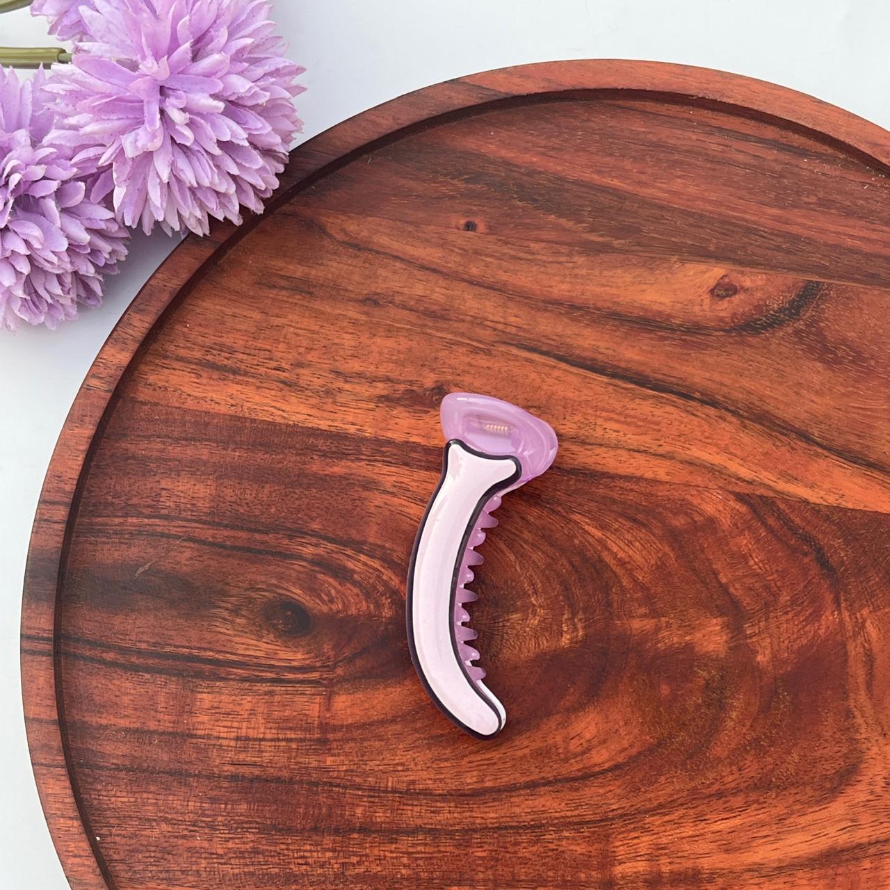 Dual-Tone Glossy Banana Clip - Medium 8cm