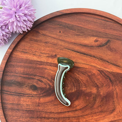 Dual-Tone Glossy Banana Clip - Medium 8cm