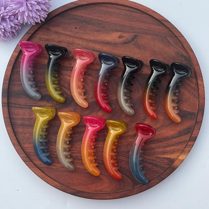 Sunset Ombre Crescent Banana Clip - Medium 8cm