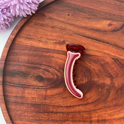 Dual-Tone Glossy Banana Clip - Medium 8cm