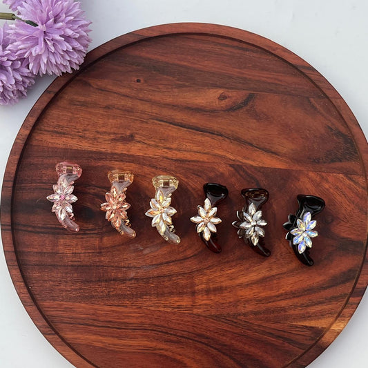 Crystal Bloom Banana Clip - small 5cm
