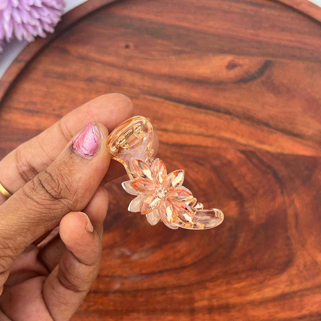 Crystal Bloom Banana Clip - small 5cm