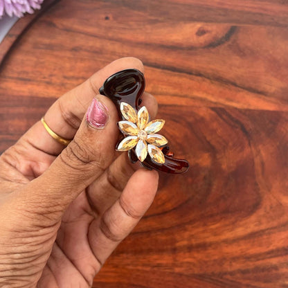 Crystal Bloom Banana Clip - small 5cm
