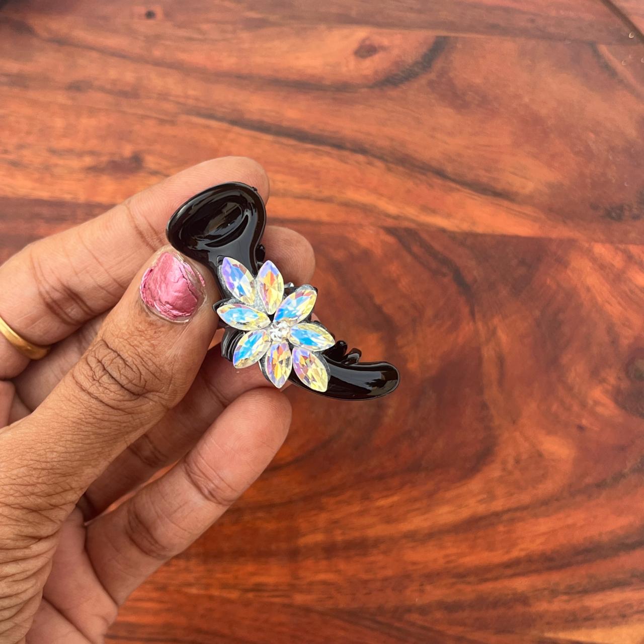 Crystal Bloom Banana Clip - small 5cm