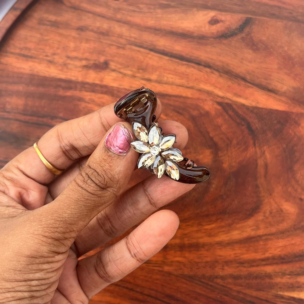 Crystal Bloom Banana Clip - small 5cm
