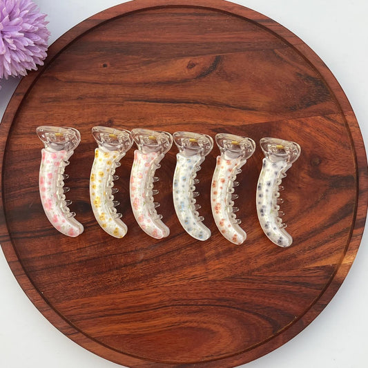 Floral Mist Banana Claw Clip - Medium 8cm