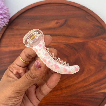 Floral Mist Banana Claw Clip - Medium 8cm