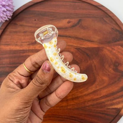 Floral Mist Banana Claw Clip - Medium 8cm