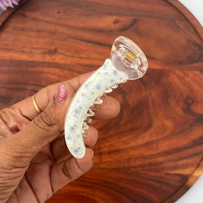 Floral Mist Banana Claw Clip - Medium 8cm
