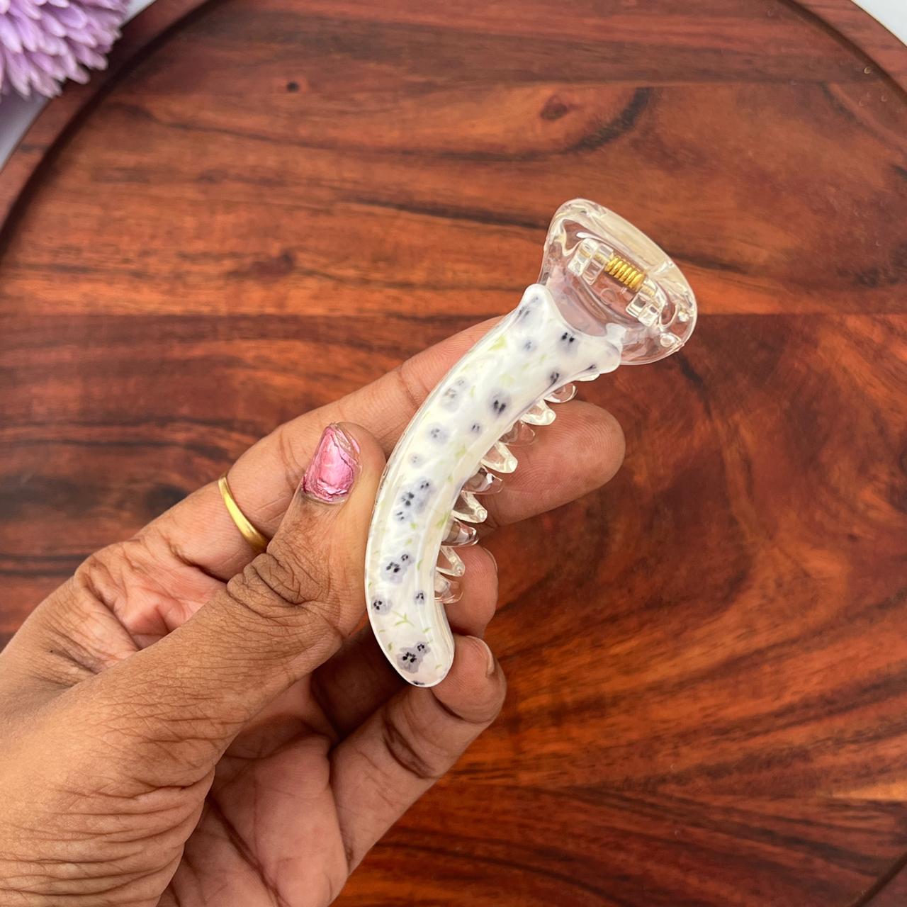 Floral Mist Banana Claw Clip - Medium 8cm