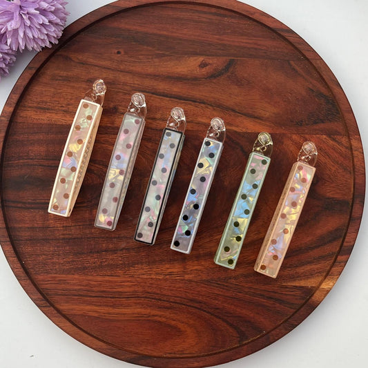 Pearl Prism Polka Banana Clip - Medium 10cm