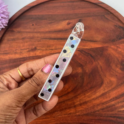 Pearl Prism Polka Banana Clip - Medium 10cm