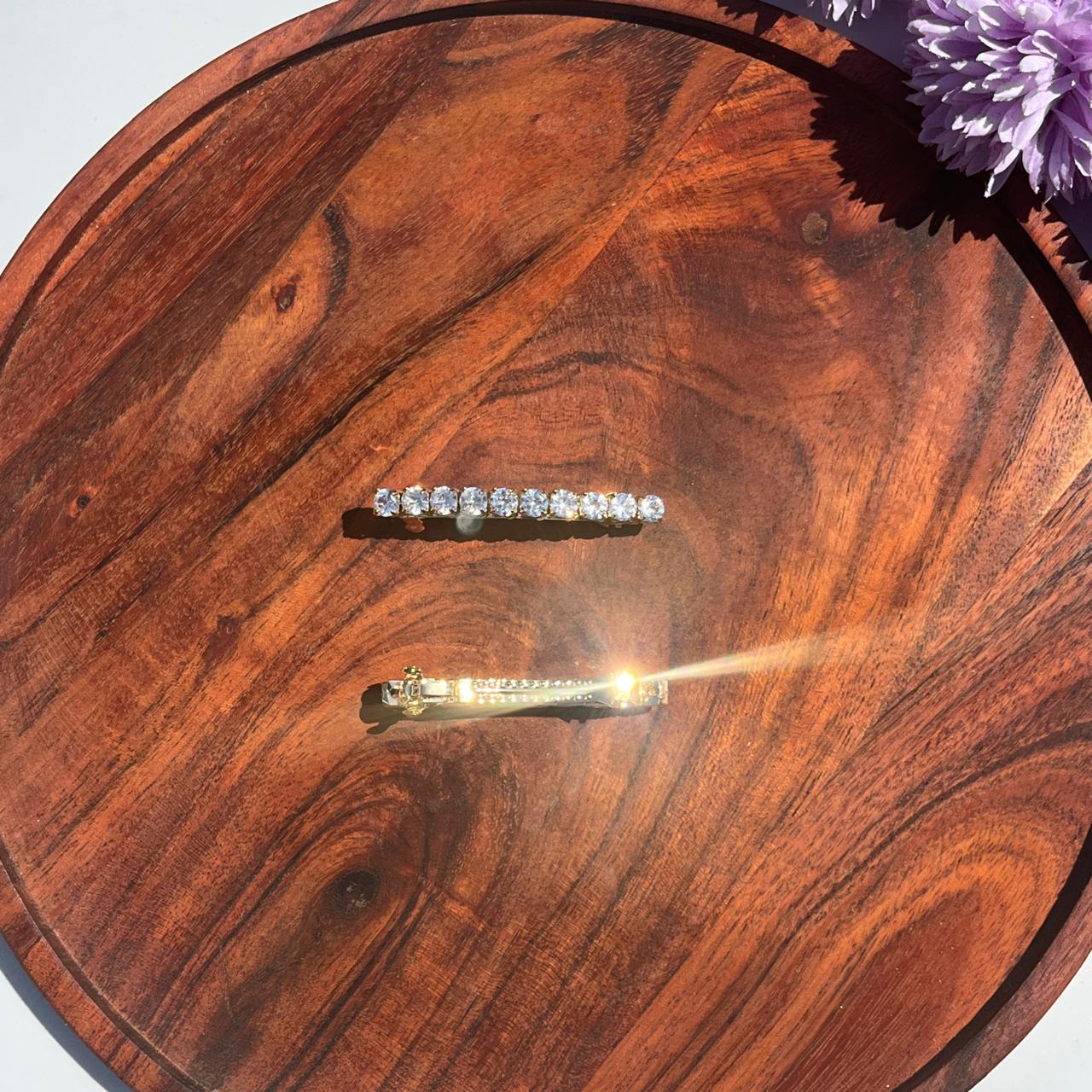 Celeste Crystal Barrette Clip - Medium 6.5cm