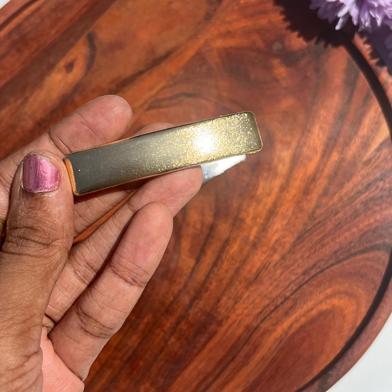 Rectangular Metallic Barrette Clip - Small 6cm