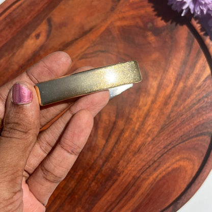 Rectangular Metallic Barrette Clip - Small 6cm