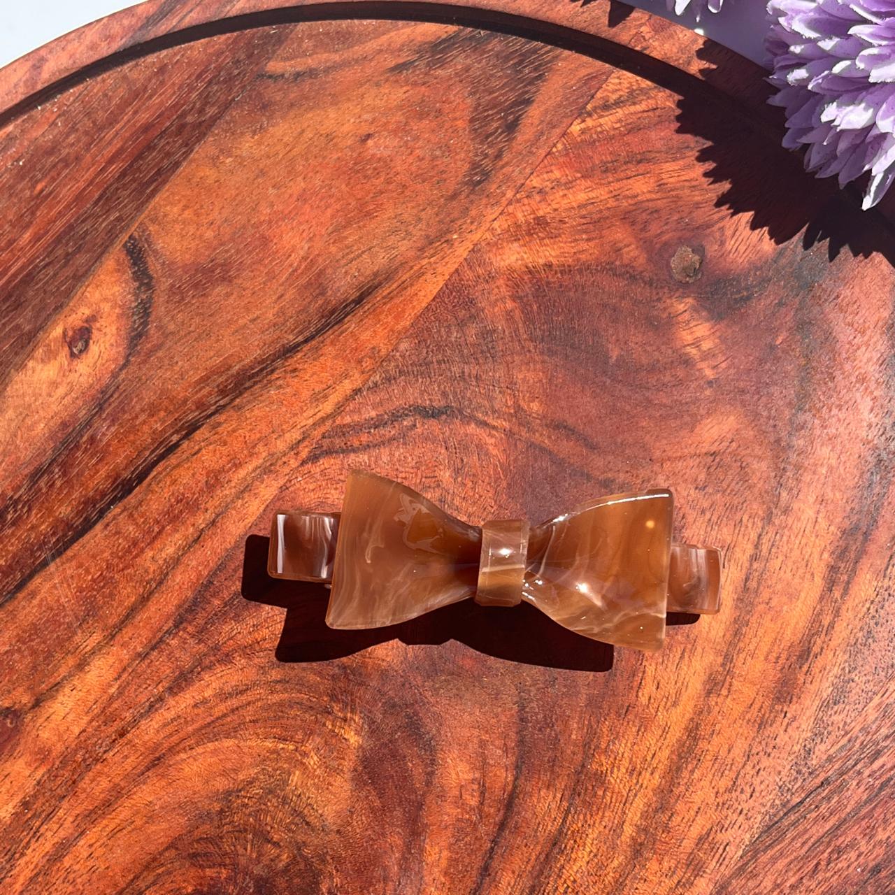 Geometric Bow Shape Barrette clip - Medium 8.5cm